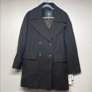 Vince Camuto Olive Green Wool Pea Coat NWT